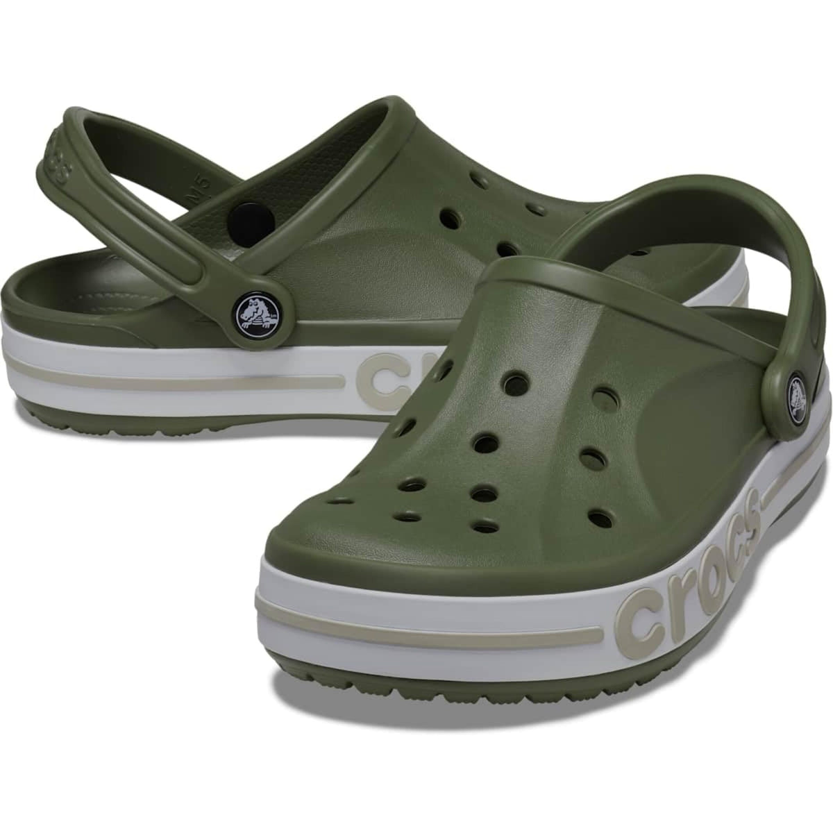 Classic Army Green & Cobblestone Clog Sandals - Unisex Lightweight Casual Footwear