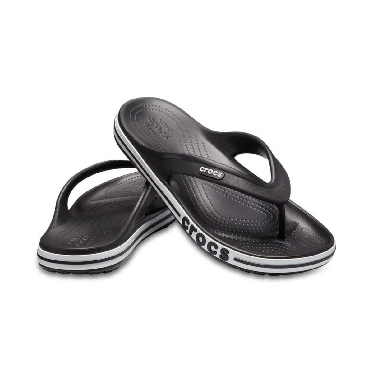 HAWABAZI Black & White Bayaband Flip – Unisex Classic Casual Slippers