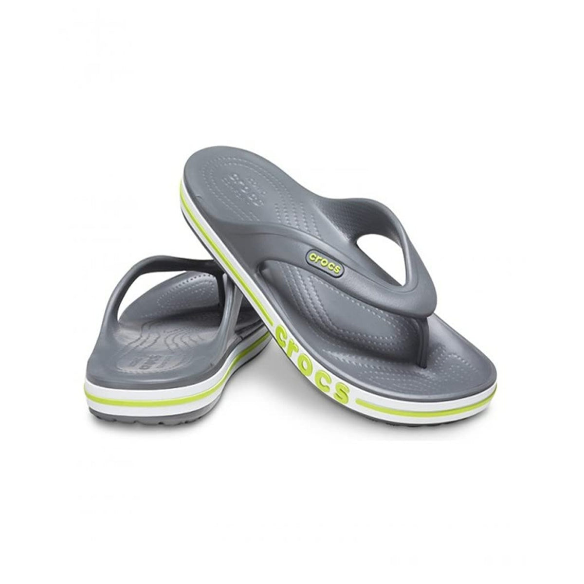 HAWABAZI Slate Grey & Lime Punch Bayaband Flip – Unisex Sport Slippers