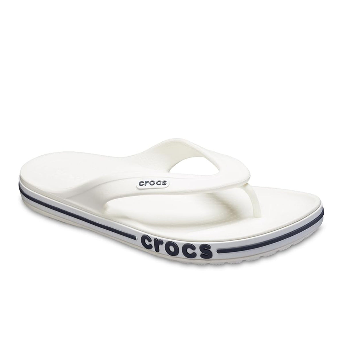 HAWABAZI White & Navy Bayaband Flip – Unisex Everyday Flip Slippers