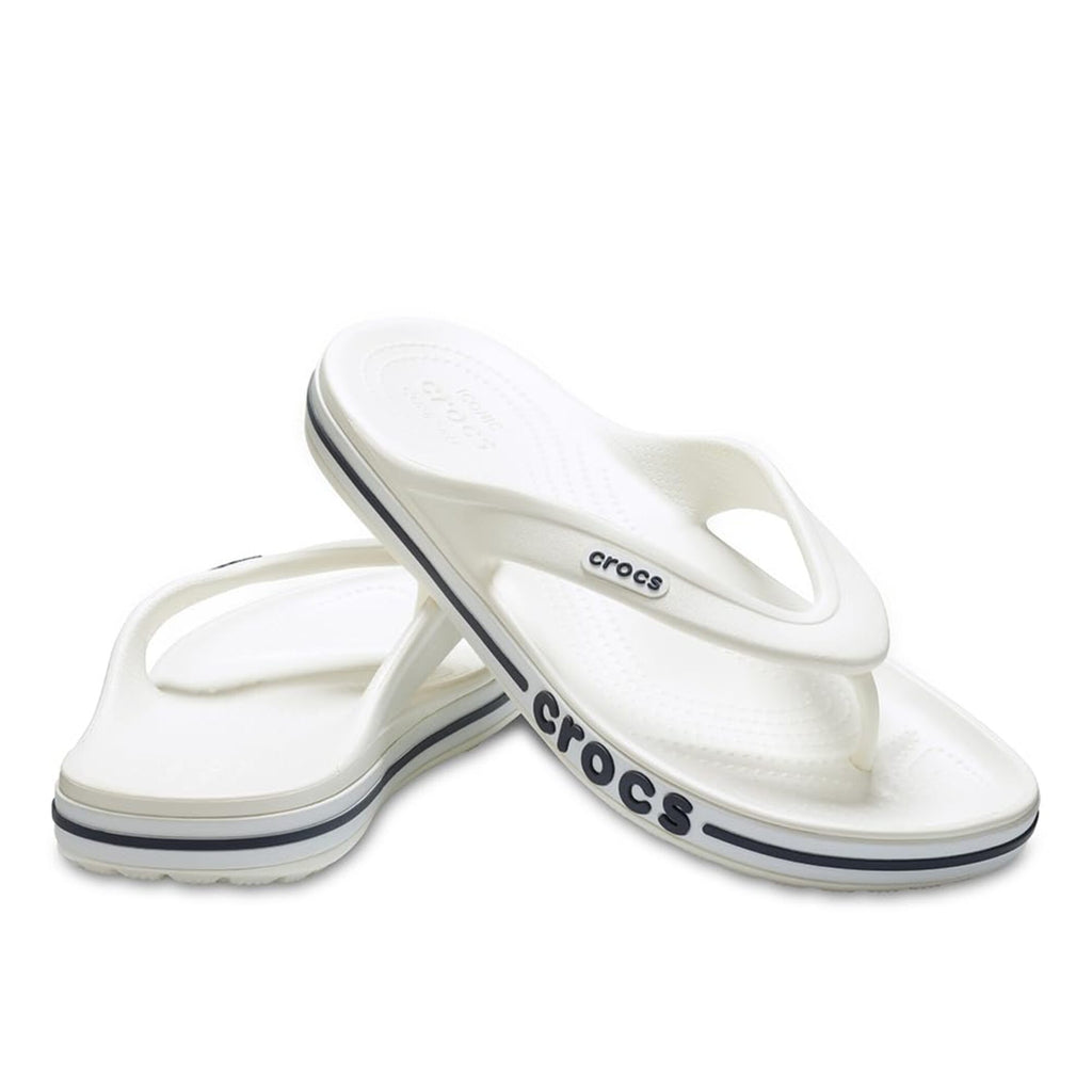 HAWABAZI White & Navy Bayaband Flip – Unisex Everyday Flip Slippers