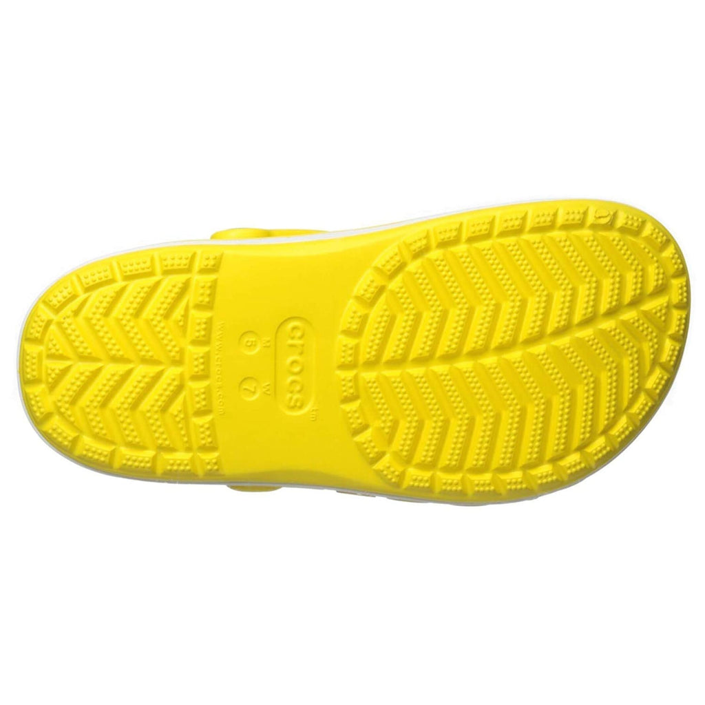 Lemon & White Clog Sandals - Unisex Lightweight Casual Footwear