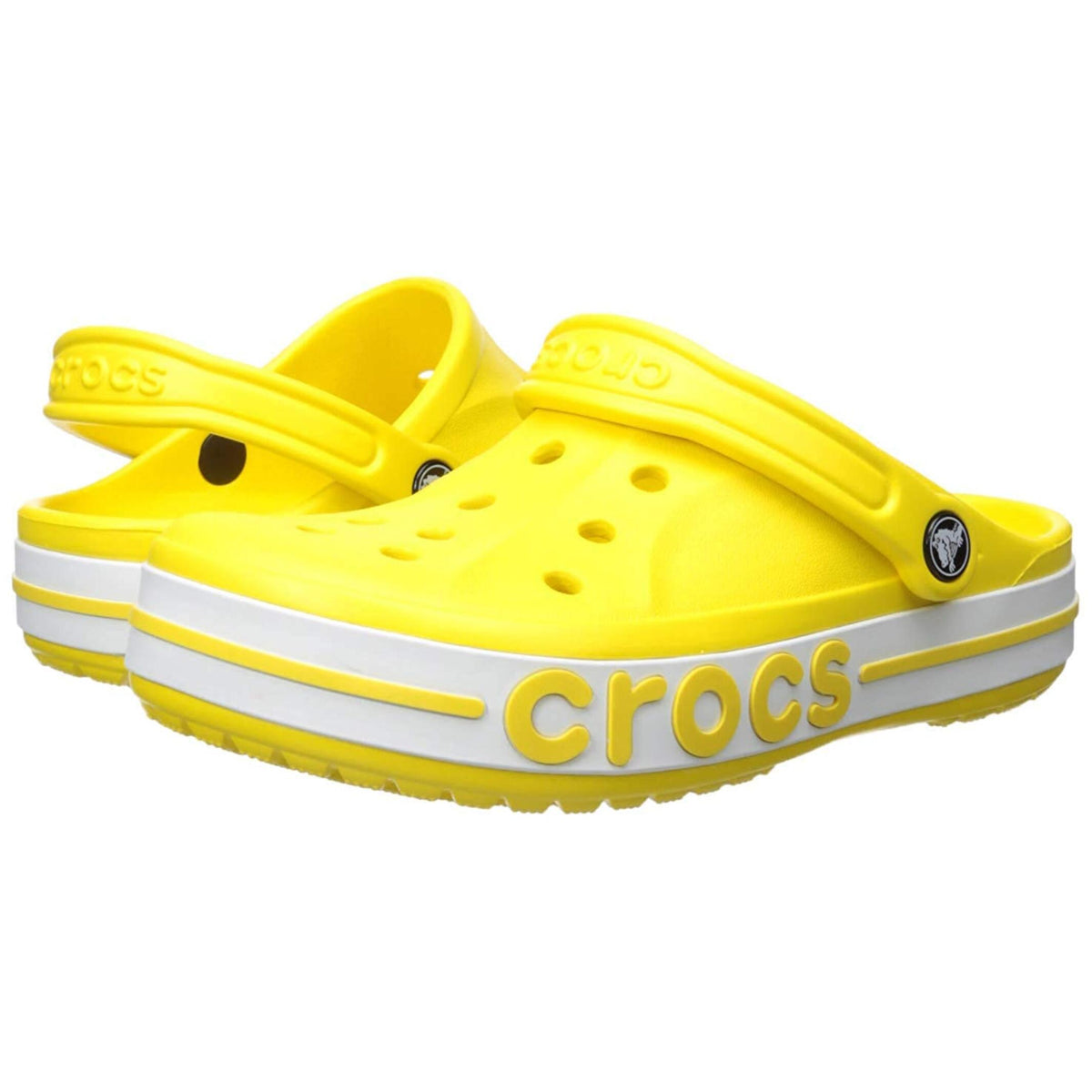 Lemon & White Clog Sandals - Unisex Lightweight Casual Footwear