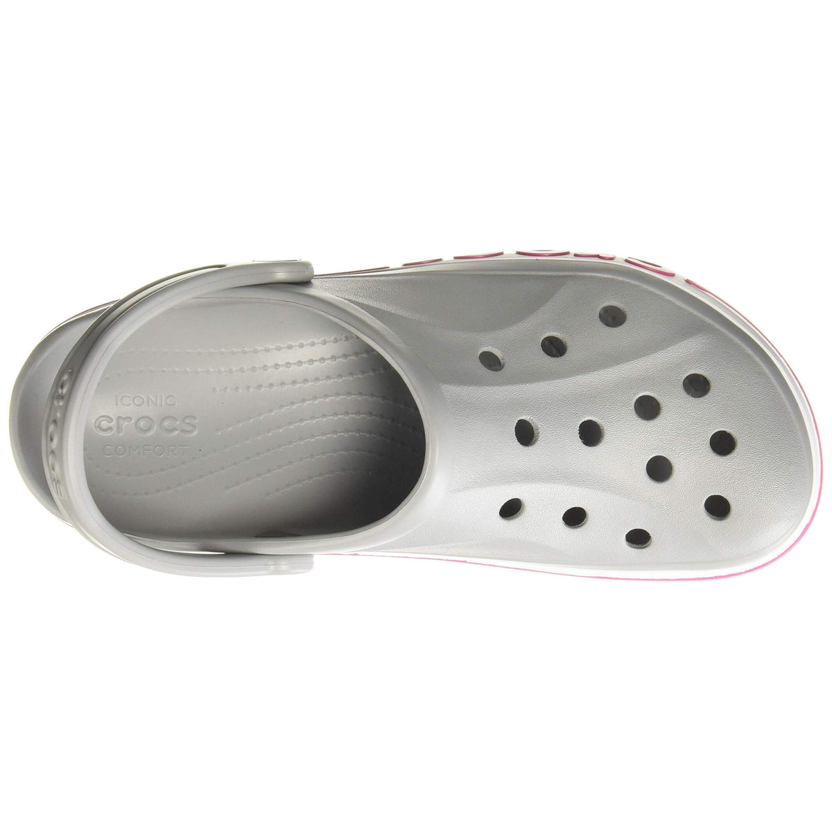 Light Grey & Candy Pink Clog Sandals - Unisex Lightweight Casual Footwear