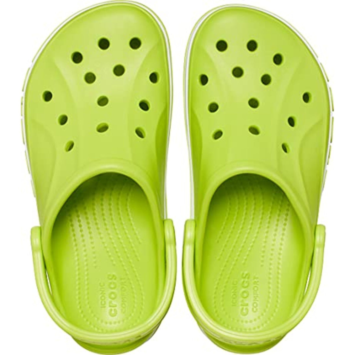 Lime Punch & White Clog Sandals - Unisex Lightweight Casual Footwear