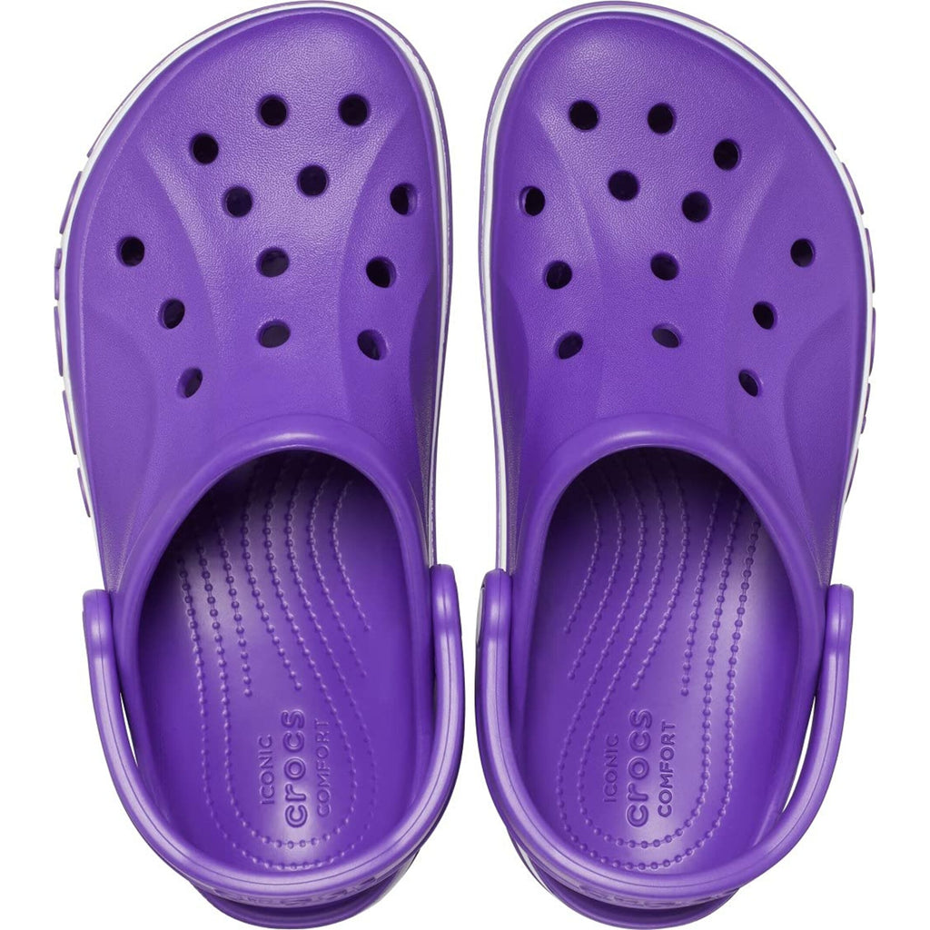 Neon Purple & White Clog Sandals - Unisex Lightweight Casual Footwear