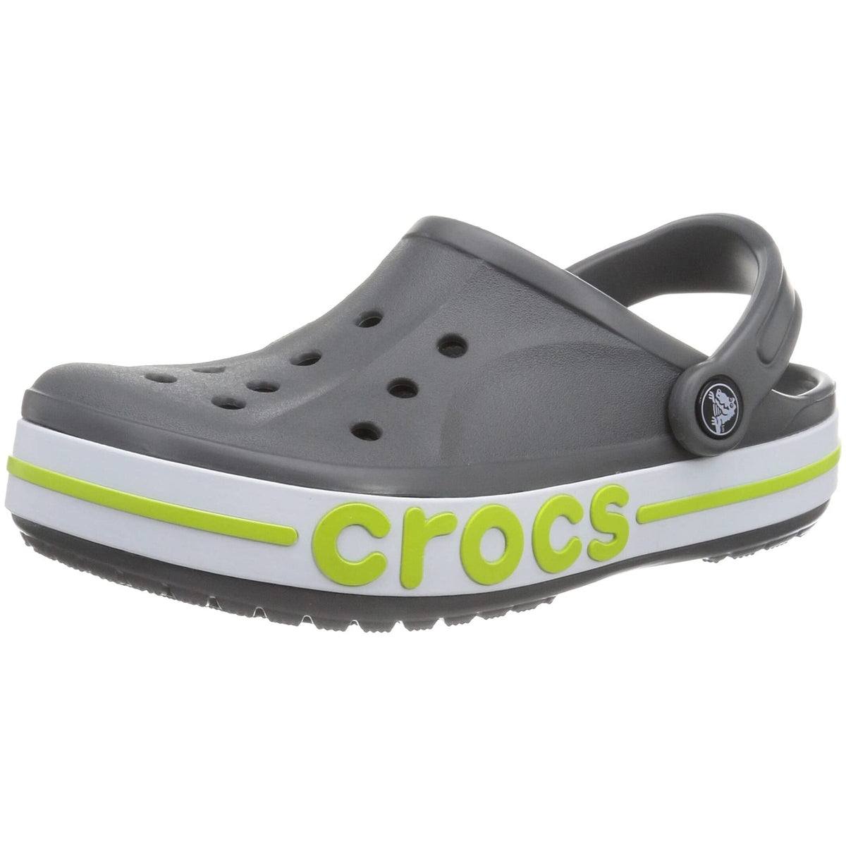 Slate Grey & Lime Punch Clog Sandals - Unisex Lightweight Casual Footwear