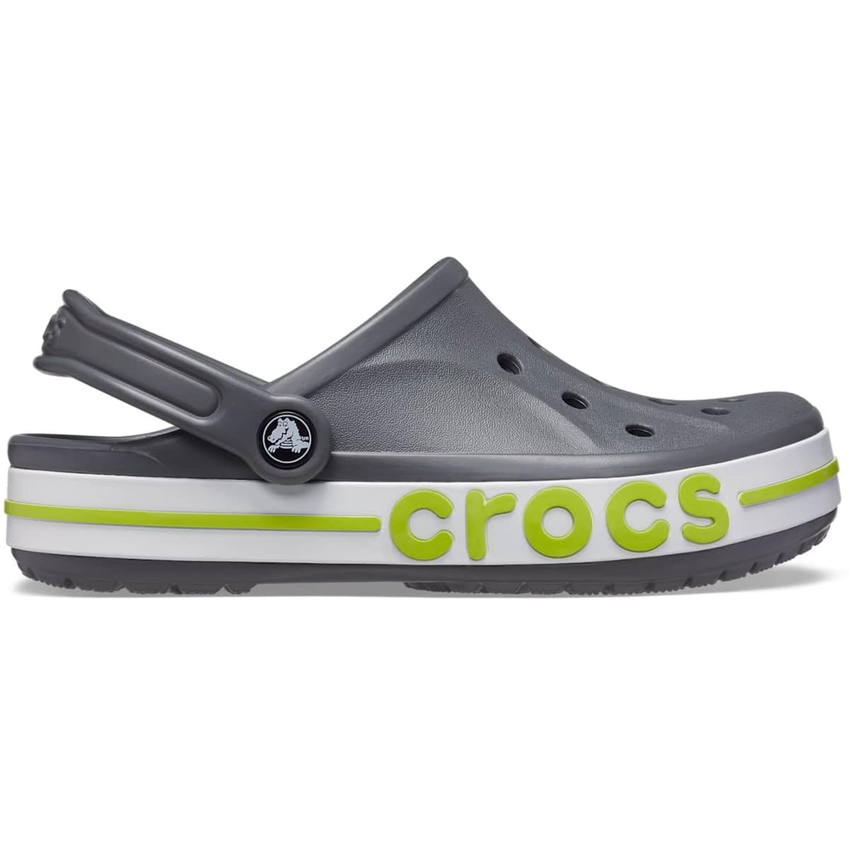 Slate Grey & Lime Punch Clog Sandals - Unisex Lightweight Casual Footwear