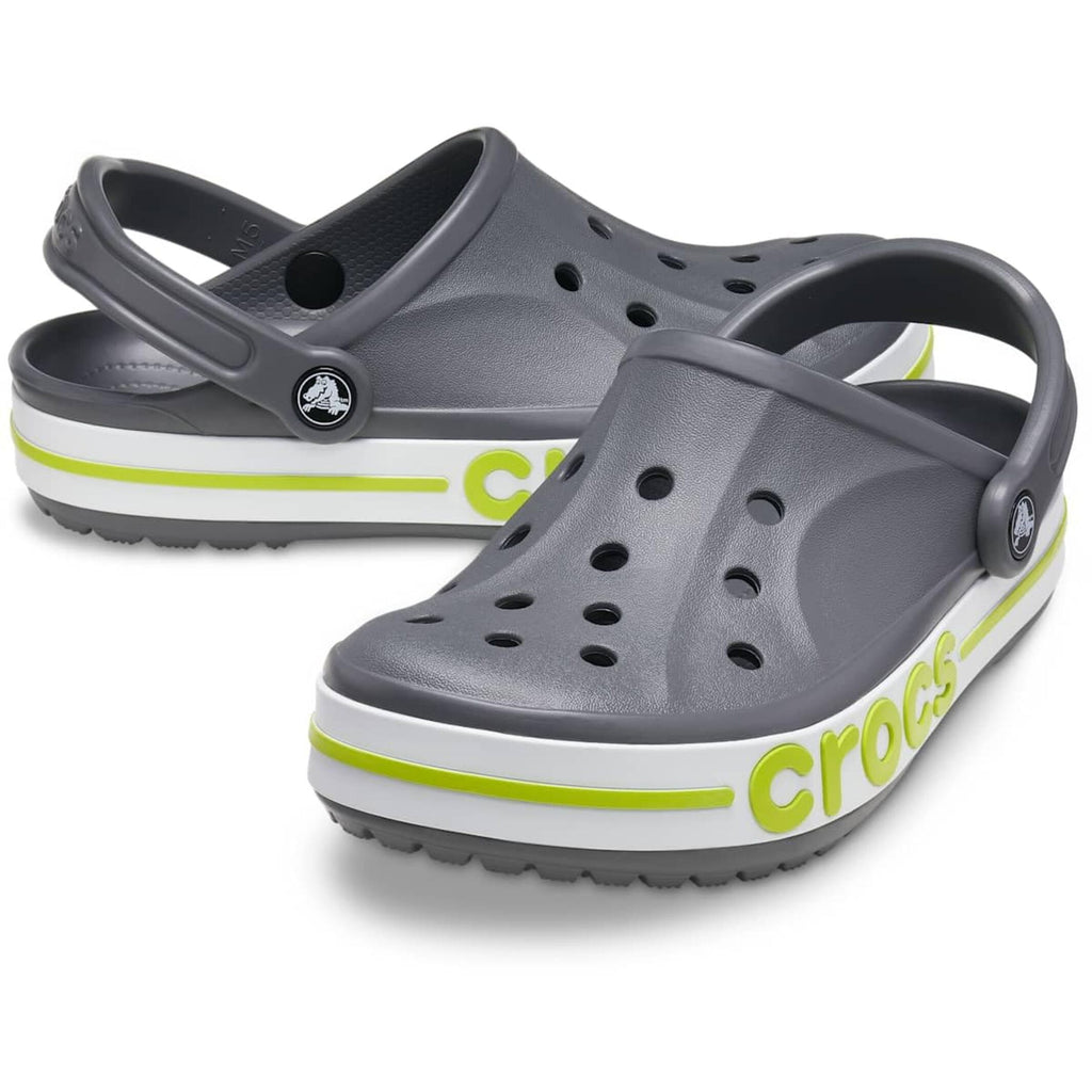 Slate Grey & Lime Punch Clog Sandals - Unisex Lightweight Casual Footwear