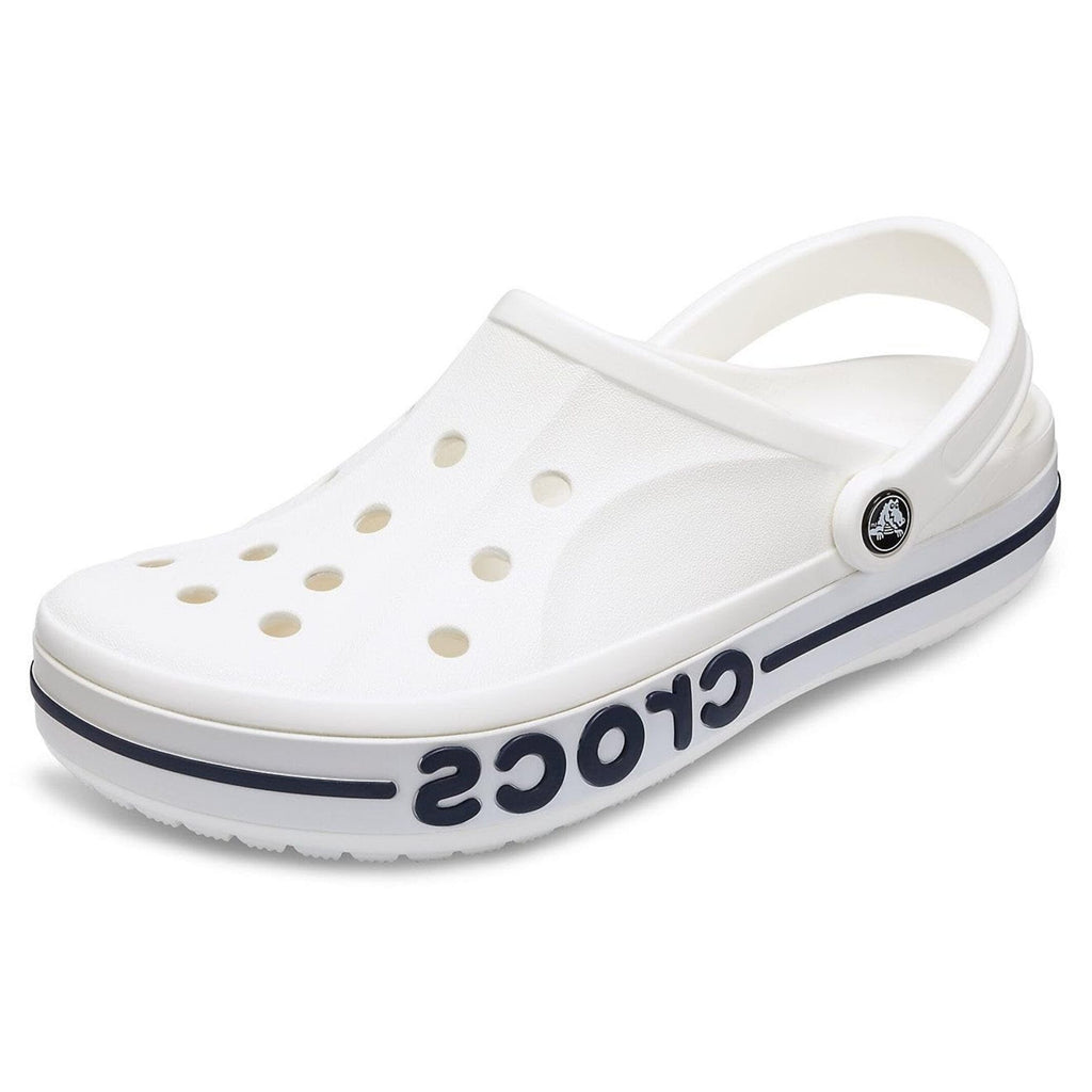 White & Navy Clog Sandals - Unisex Lightweight Casual Footwear